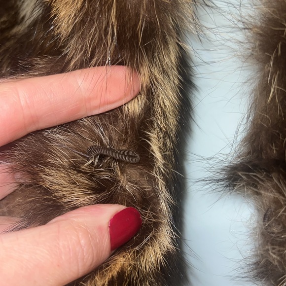 Genuine Fur Bomber Style Coat Size Small Medium Vintage Frankenberger’s - Picture 4 of 17